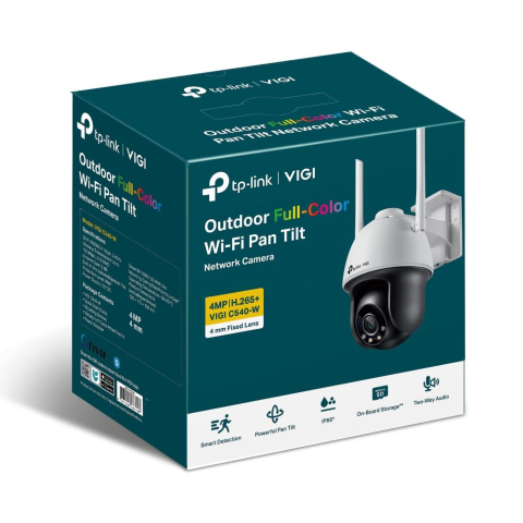 TP-LINK VIGI 4MP Outdoor PAN/TILT WI-FI Camera,VIGI C540-W(4mm),Senzor: 1/3", Lentila: 4mm, F1.6, Weatherproof: IP66, IR: 30m, Shutter speed: 1/3 to 1/10000 s, Unghi vizualizare: Orizontal: 79°, Verti [2]