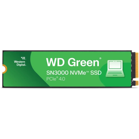 SSD Interne - SSD NVMe WD Green SN3000 1TB M.2 2280 PCIe, WDS100T4G0E, Solid State Drive pentru PC și Laptop