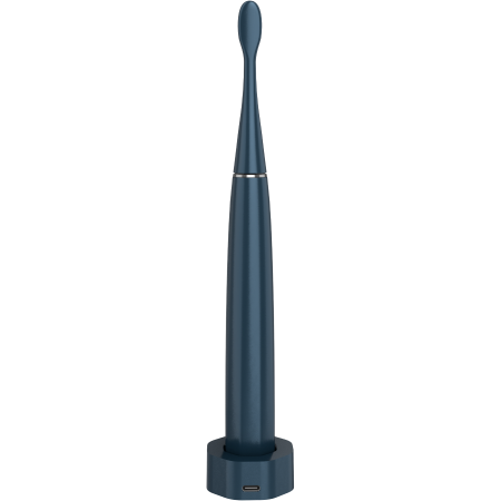 Wireless Tooth Brush, Navy Blue, 3 Brush Heads, 1400mAh, Function: Soft, Clean, Massage, White, Sweep [2]