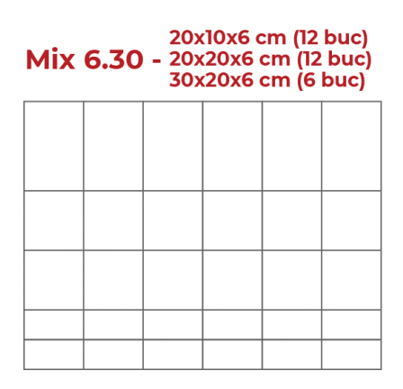 Pavaj Maya Mix 6.30 cm, Brun Antic [2]