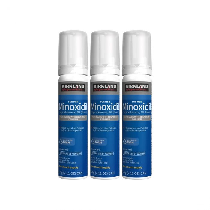 6x Spuma KIRKLAND 60ml, Minoxidil 5%, impotriva caderii parului, tratament 6 luni [3]