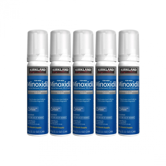 6x Spuma KIRKLAND 60ml, Minoxidil 5%, impotriva caderii parului, tratament 6 luni [2]