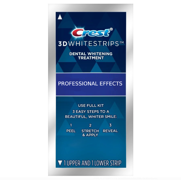 Crest Professional Effects + Emulsie CADOU, 10% concentratie, 20 zile, 40 benzi albire, nivel albire 18, aplicare 45 min [3]