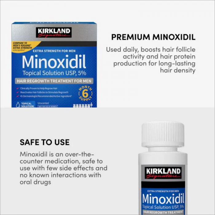 6x Solutie Kirkland 60ml, Minoxidil 5%, impotriva caderii parului, pipeta inclusa, tratament complet 6 luni [5]