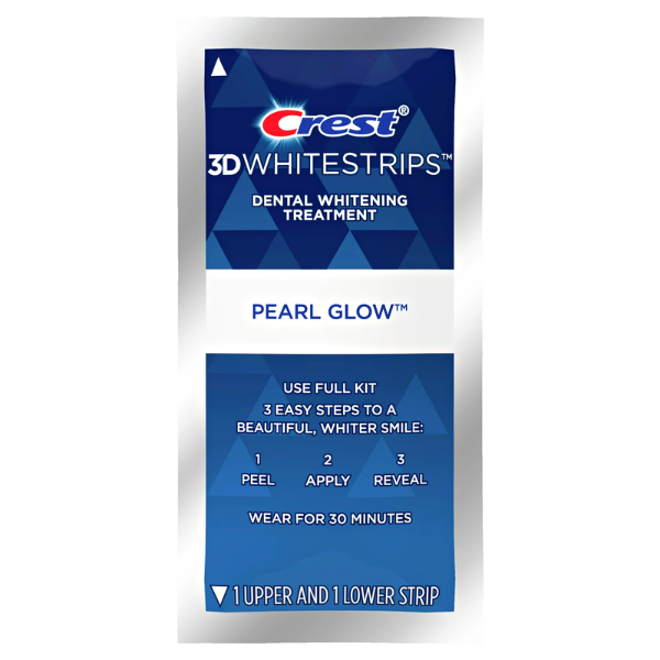 Crest 3D Whitestrips Pearl Glow, 9% concentratie, 14 benzi albire, tratament 7 zile, nivel albire 4, aplicare 30 min, benzi albire dinti [3]