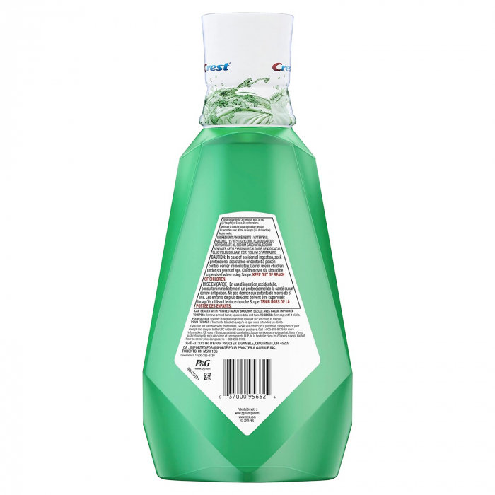 Apa de Gura Crest, Scope Classic, aroma intensa de menta, 1L, contine alcool, contine CPC [3]