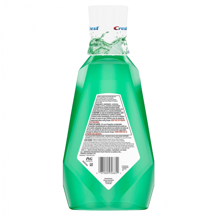Apa de Gura Crest, Scope Outlast 5x, aroma intensa de menta, 1L, contine alcool [2]