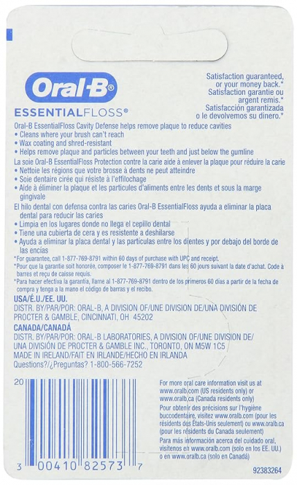 Ata Dentara Oral-B, Essential Floss, Waxed, aroma menta, 50m [2]