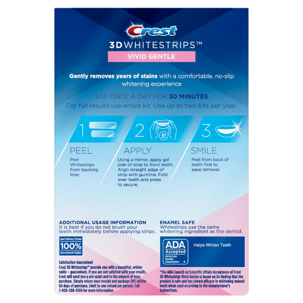 Crest 3D White Vivid Gentle - Benzi albire dinti sensibili [2]