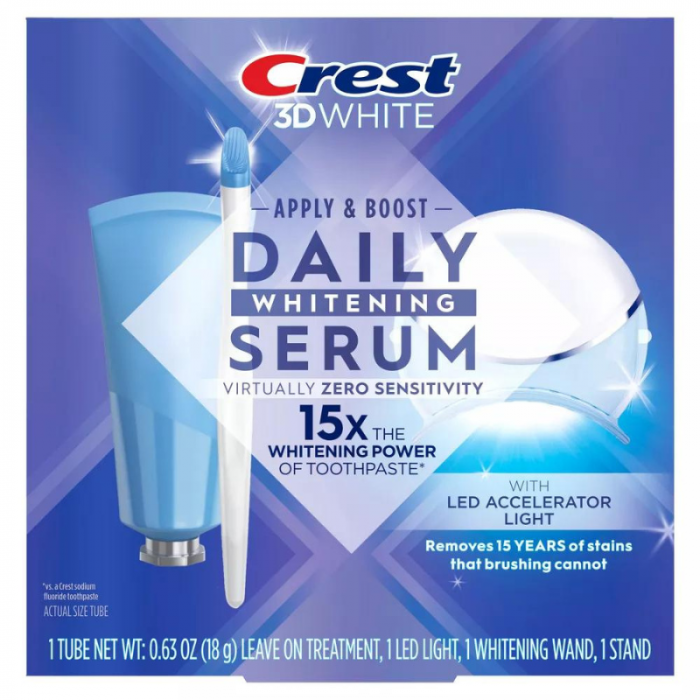 Crest Whitening Emulsions with LED Accelerator Light, ser albire, lampa led, aplicator, pentru dinti sensibili [2]