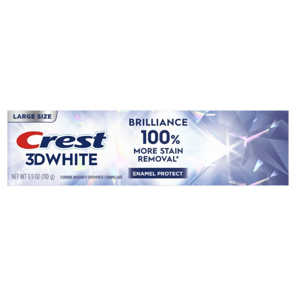 Pasta de dinti Crest 3DWHITE, Brilliance, 100% more stain removal*, Enamel Protect, 110g, larger size [4]