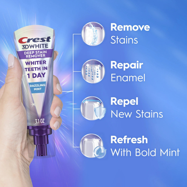 Pasta de dinți Crest 3DWhite Brilliance Deep Stain Remover, 87g [6]