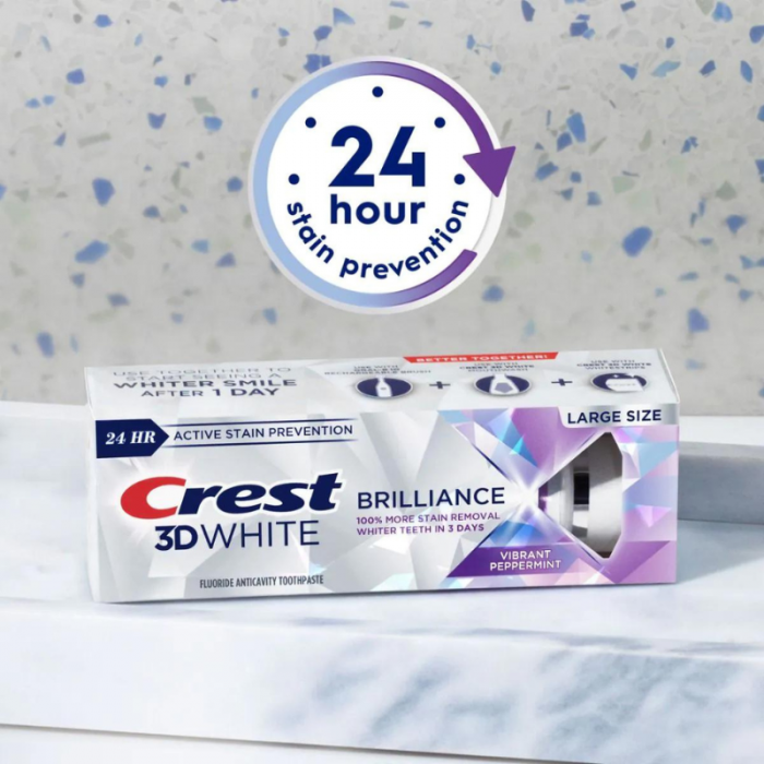 Pasta de dinti Crest 3DWHITE, Brilliance Vibrant Peppermint, 99g [7]