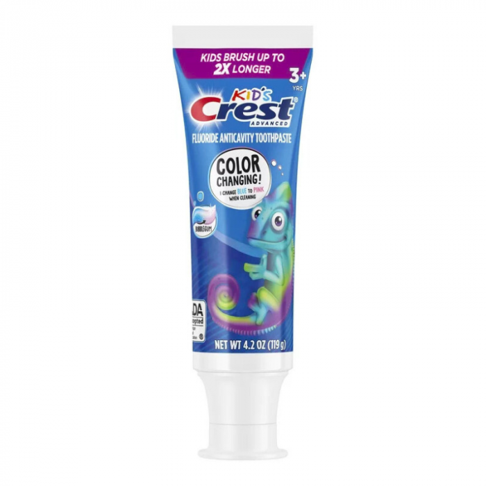 Pasta de dinti Crest Kid's Advanced, Color Changing, aroma irezistibila de bubblegum, pentru copii, 3+ ani, 119g [3]