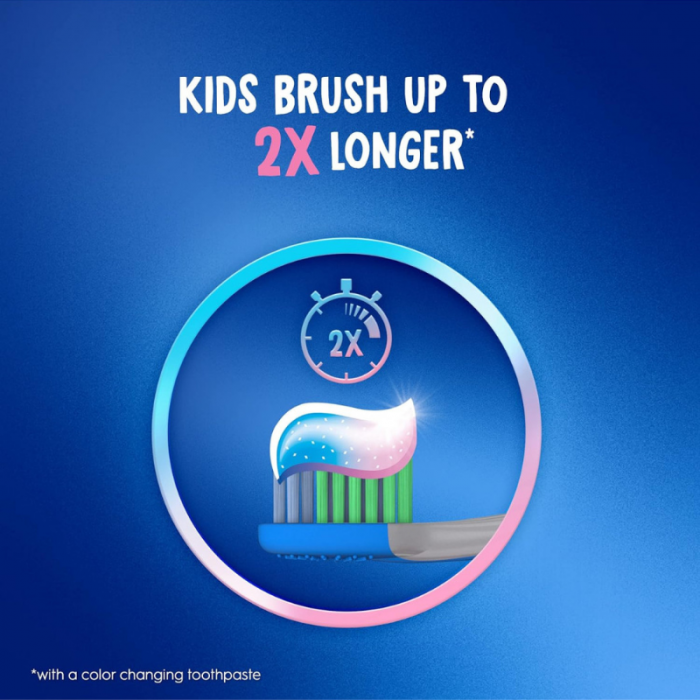 Pasta de dinti Crest Kid's Advanced, Color Changing, aroma irezistibila de bubblegum, pentru copii, 3+ ani, 119g [7]