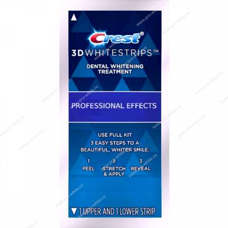 10 zile x Crest 3D Whitestrips Professional Effects, 10% concentratie, 20 benzi albire Crest, nivel albire 9, aplicare 45 min, benzi albire dinti [3]