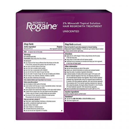 3x Solutie Rogaine 60ml, Minoxidil 2%, pentru femei, pipeta originala inclusa, impotriva caderii parului, tratament 3 luni [5]