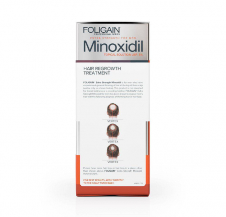 Solutie Foligain, Minoxidil 5%, impotriva caderii parului, pentru barbati, tratament complet 3 luni [1]