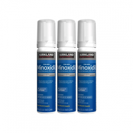 6x Spuma KIRKLAND 60ml, Minoxidil 5%, impotriva caderii parului, tratament 6 luni [2]