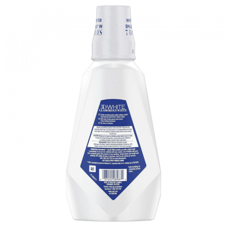 Apa de Gura Crest 3D Glamorous White, Efect de Albire Intensiva, fara alcool, aroma intensa de menta, 946 ml [1]