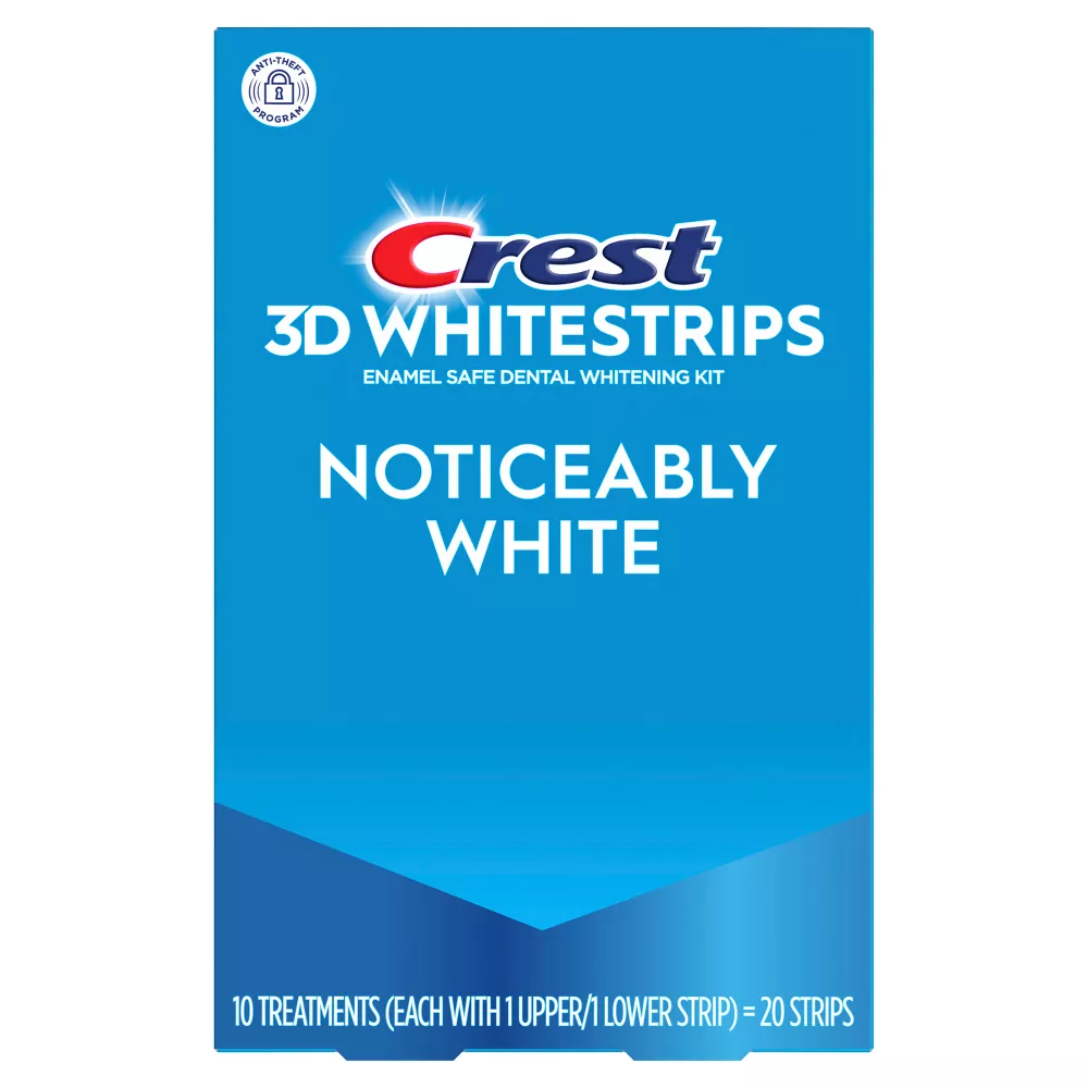 Benzi albire Crest - Benzi Crest 3D Noticeably White, 6% peroxid, 10 zile, 20 benzi albire dinti, 30 min