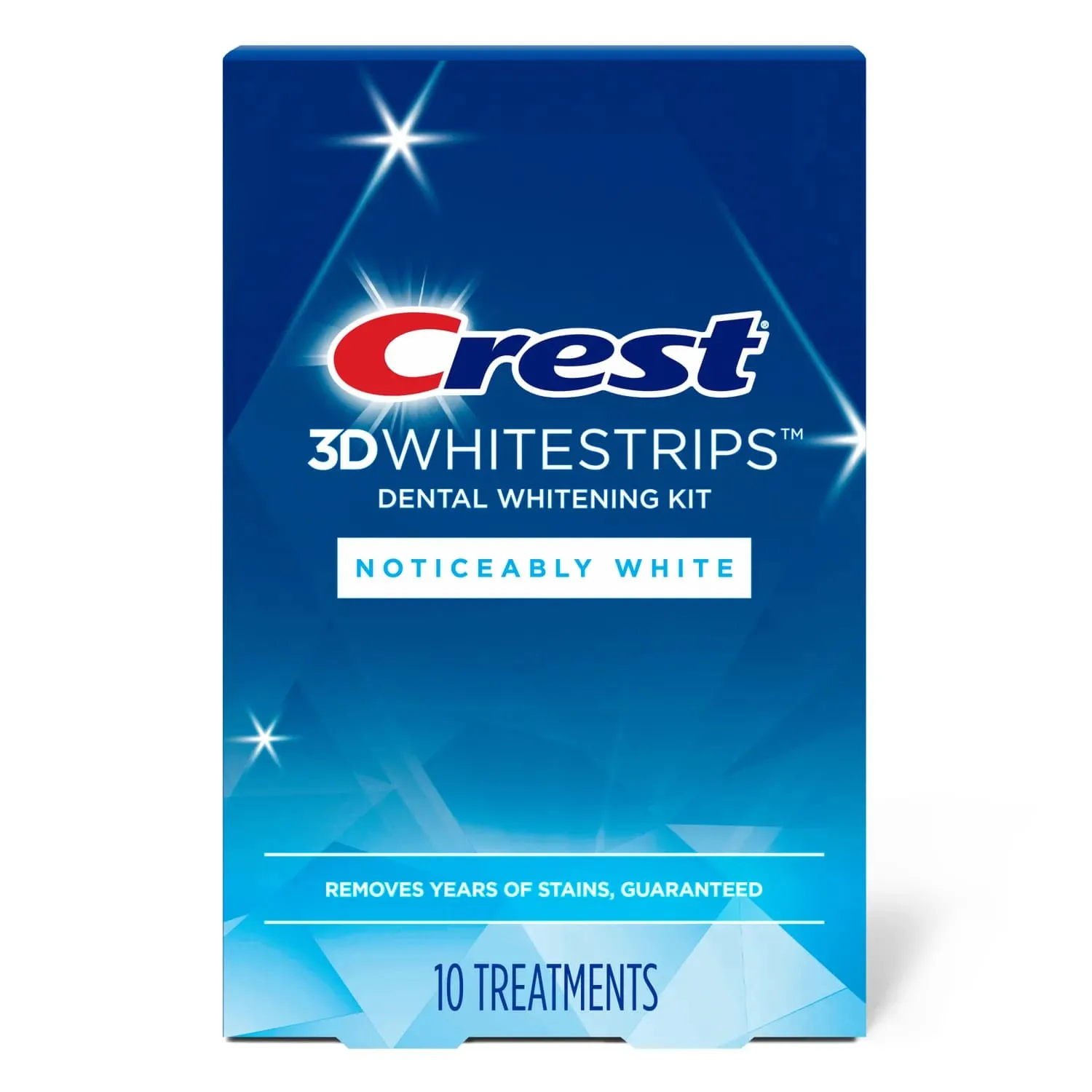Benzi albire Crest - Benzi Crest 3D Noticeably White, 6% peroxid, 10 zile, 20 benzi albire dinti, 30 min, nivel albire 5