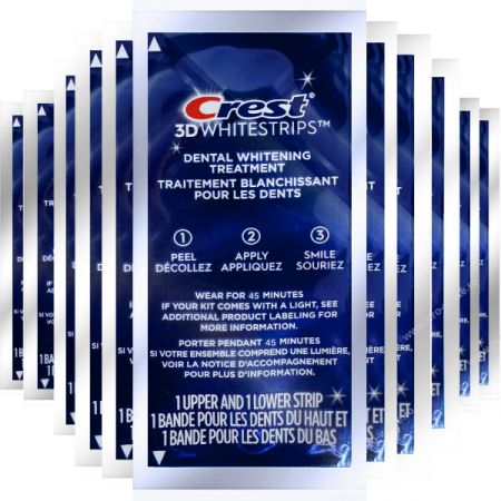 Benzi albire Crest - Benzi Crest 3D Professional Effects, 10% concentratie, 14 zile, 28 benzi albire, nivel albire 13, aplicare 45 min, benzi albire dinti
