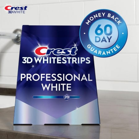 Benzi Crest 3D Whitestrips Professional White, 10%, 7 zile,  nivel albire 8, aplicare 45 min [5]