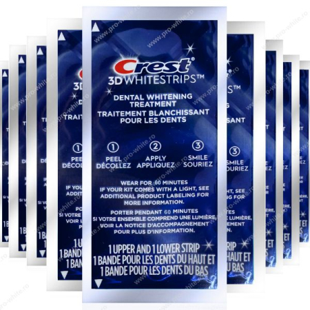 Crest 3D Whitestrips Supreme Bright, 16% concentratie, 21 zile, 42 benzi albire, nivel albire 24, aplicare 60 min, benzi crest [5]