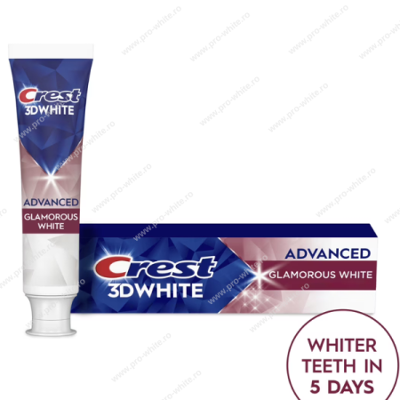 Pasta de dinti Crest 3DWhite, Glamorous White Advanced, 93g, dinti mai albi in doar 5 zile [2]