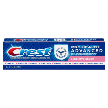 Pasta de dinti - Pasta de dinti Crest Pro-Health Advanced Sensitive Relief, 144g, pentru intarirea dintilor sensibili, 8 benficii