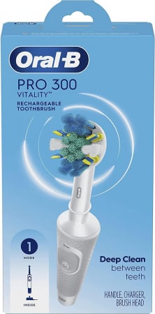 Periuta de dinti electrica ORAL-B PRO 300 Vitality, timer 2 minute inclus, Curatare 2D, 1 program, 1 capat, alb [1]