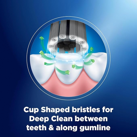 Set 4 x Periuta de dinti Oral B Cavity Defense cu extract de carbune, peri medii [3]