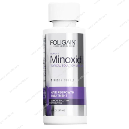Ingrijire par - 1x Solutie Foligain, Minoxidil 2%, pentru femei, impotriva caderii parului, tratament 1 luna