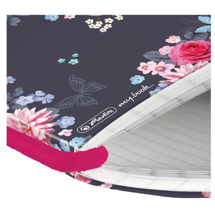 Caiet A6 si coperta plastic HERLITZ Ladylike Flowers My. Book Flex [3]
