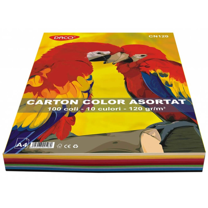 Carton colorat A4 asortat DACO 120 g/mp [1]