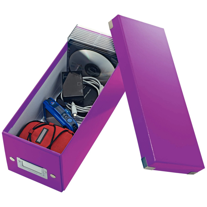 Cutie depozitare 30 CD-uri carcasa Jewel/ 60 CD-uri cu carcasa Slim, LEITZ WOW Click and Store [10]