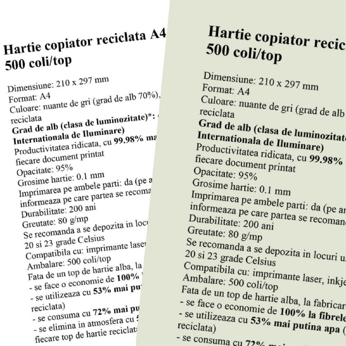 Hartie reciclata STEINBEIS Classic White A4 [2]