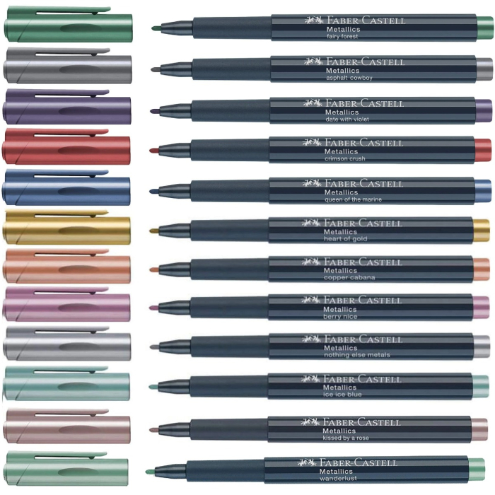 Marker permanent metalizat FABER-CASTELL Metallics FC160713 [2]
