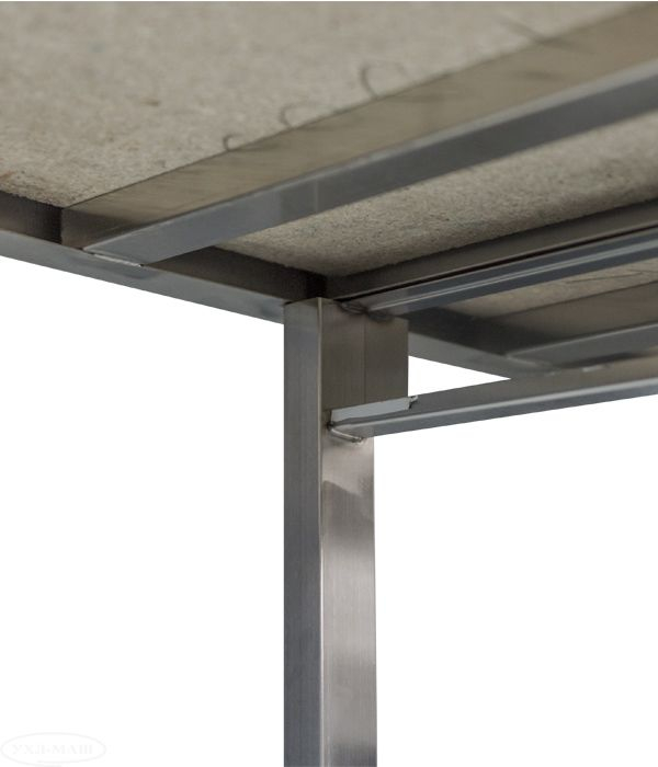 Masa inox cu rebord si polita 1200x700xh850mm [3]
