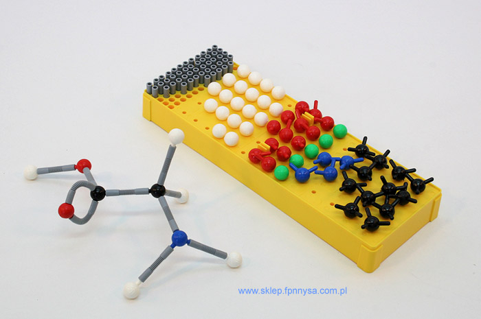 Molecule - modele atomice cu știfturi - set A (chimie anorganică) [1]