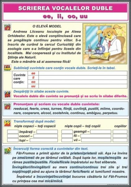 Ortografierea grupurilor: l-a / la \ Scrierea vocalelor duble ee/ii/oo/uu (DUO) [2]