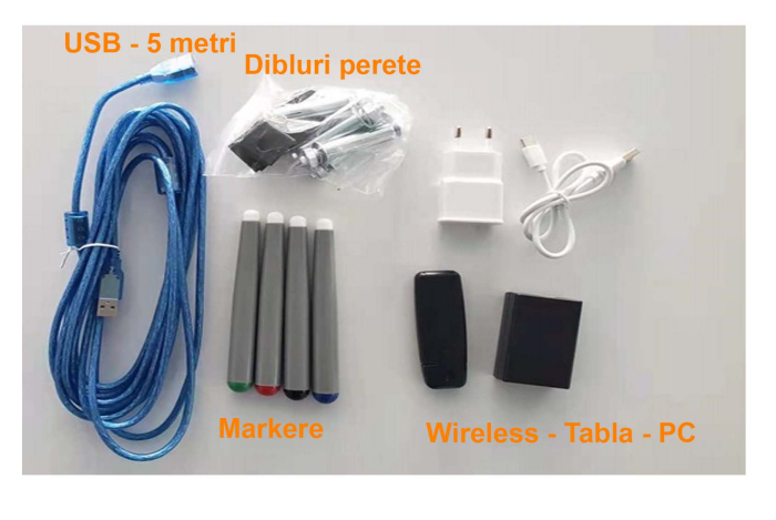 Pachet Tabla Interactiva ProDidactica 101'' cu Wireless ,Video Proiector Short Throw, suport, WIFI [2]