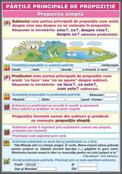 Pronunţarea şi scrierea cuvintelor care conţin x \ Părţile principale de propoziţie. Propoziţia simplă (DUO) [2]
