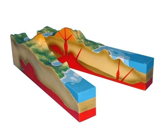 Structura interna a vulcanului. Model 3D [1]