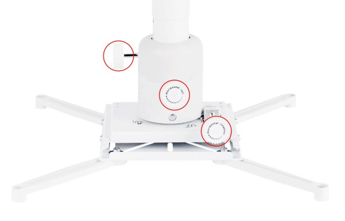 Suport videoproiector de tavan Multibrackets 3149,10 kg reglabil 30-42cm, alb [5]