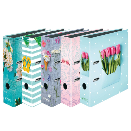 Bibliorafturi,Dosare,Cutii Arhivare - Biblioraft carton laminat HERLITZ Max.file Spring and Summer