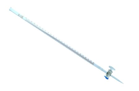 Sticlarie - BIURETA CU ROBINET DREPT 25 ML