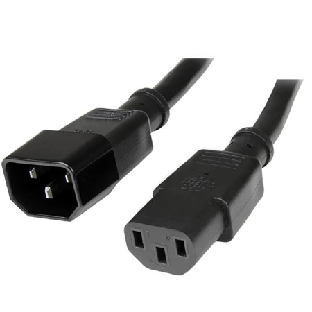 Videoproiectoare si Echipamente IT - Cablu prelungire alimentare monitor, calculator, conector IEC C13- IEC C14, TED ELECTRIC, 1.2 m