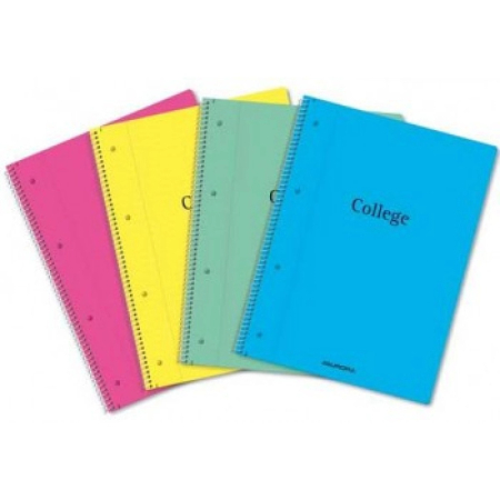 Rechizite - Caiet cu spirala A4 coperta plastic 80 file AURORA College